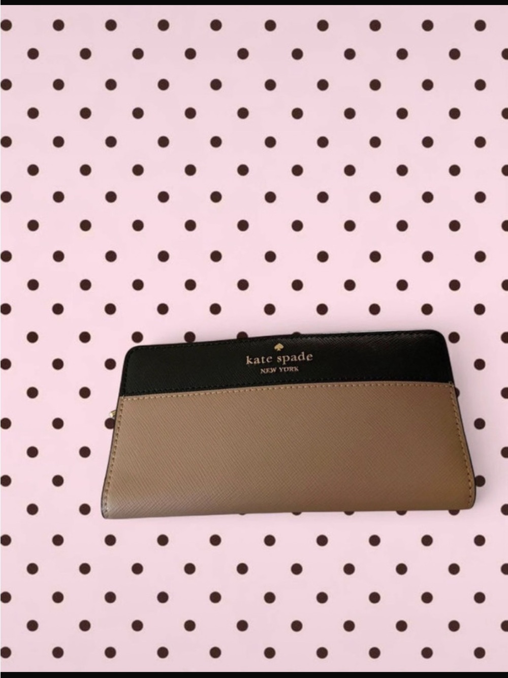 Kate Spade Madison Large Slim Bifold Wallet in toasted hazelnut